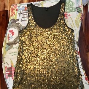 Express sequin tank top